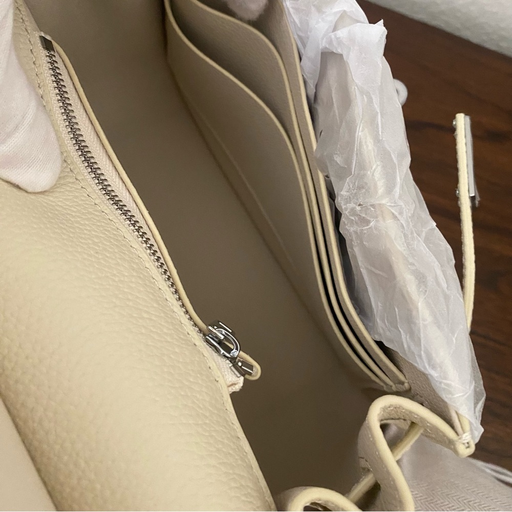 Off White Nata Cream Mini 23 Jypsiere Bag Belted Lock Key Convertible B12/S1 - Picture 6 of 9